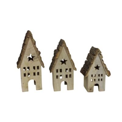 UCI-25012, Christmas Decor-Huts (Set of 3)